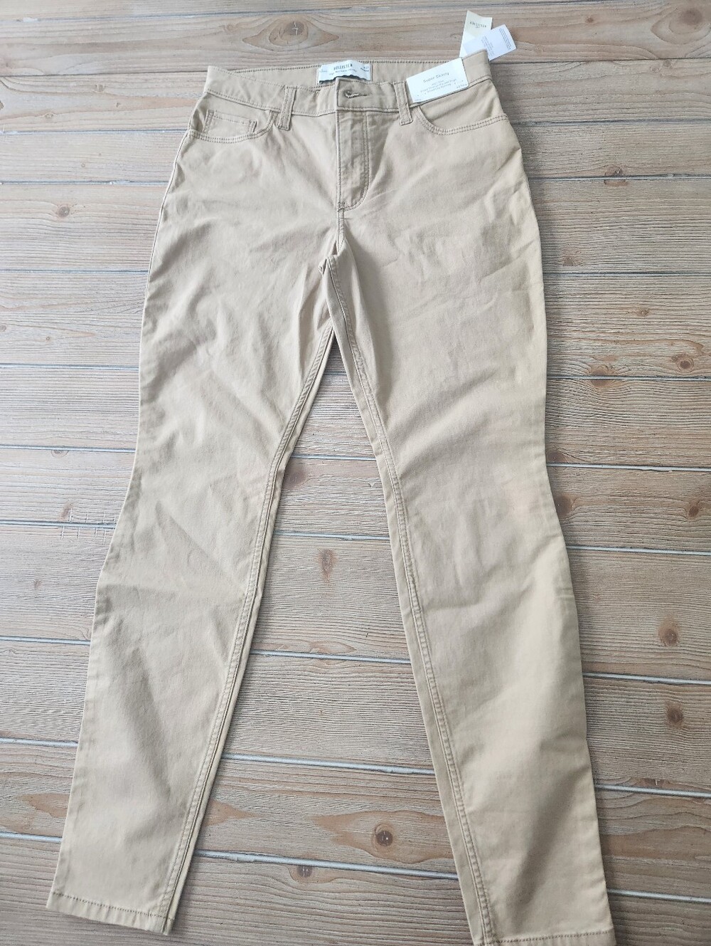 Women's Super Skinny High Rise Pants Tan - Hollister NWT